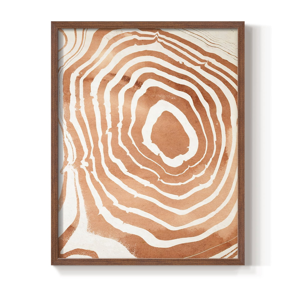 Wood Grain Suminagashi III Framed Print - Solid Wood in Single Picture Frame Solid Wood 2 Framed Print