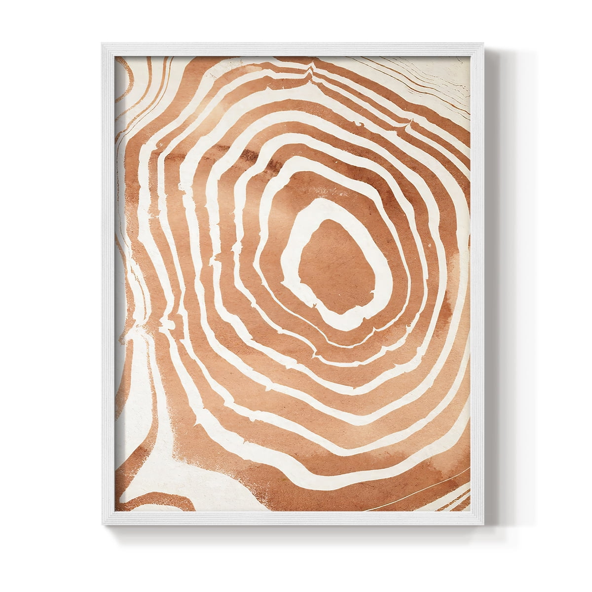 Wood Grain Suminagashi III Framed Print - Solid Wood in Single Picture Frame Solid Wood 2 Framed Print