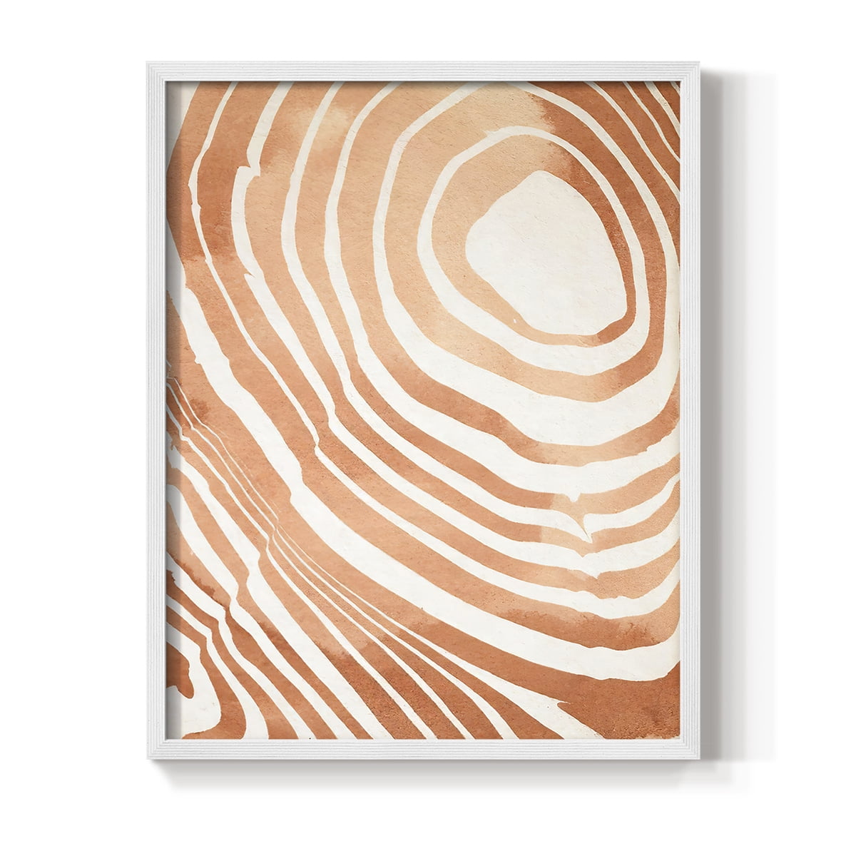 Wood Grain Suminagashi IV Framed Print - Solid Wood in Single Picture Frame Solid Wood 2 Framed Print