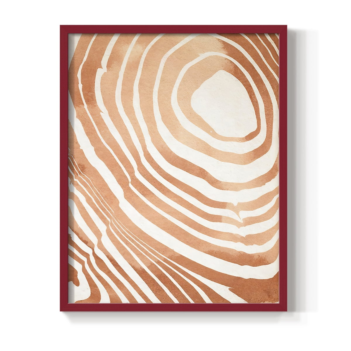 Wood Grain Suminagashi IV Framed Print - Solid Wood in Single Picture Frame Solid Wood 2 Framed Print