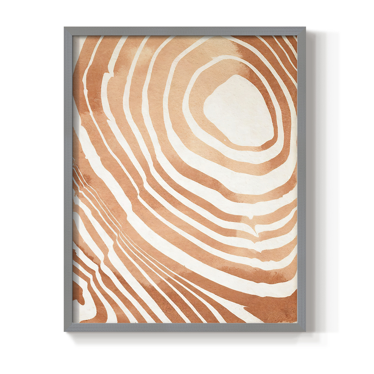Wood Grain Suminagashi IV Framed Print - Solid Wood in Single Picture Frame Solid Wood 2 Framed Print
