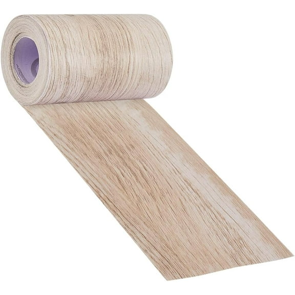 Wood Grain Tape 3.94 inch x 33 feet Self-Adhesive Realistic Wood Duck Tape Textured Furniture Grain Repair Patch