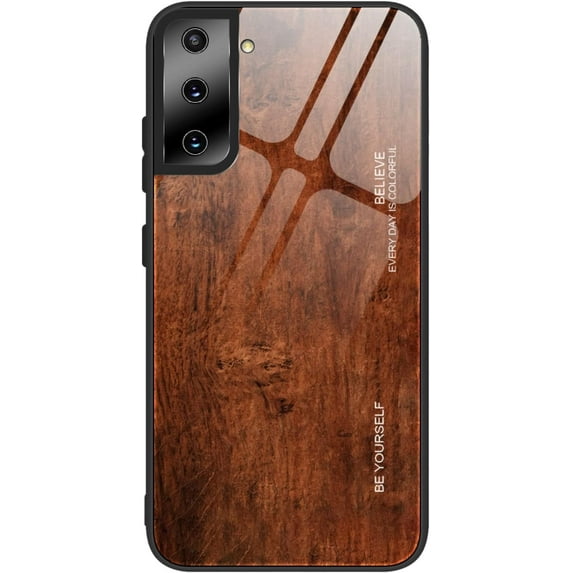 Wood Grain Tempered Glass Ultra Thin Phone Case for Samsung Galaxy A30 A50 A20 A10 S A21, Featured Back Cover(M05,A10S)