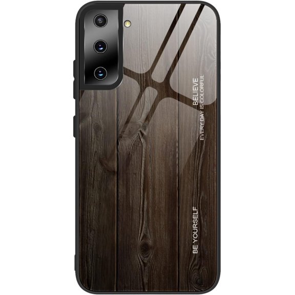 Wood Grain Tempered Glass Ultra Thin Phone Case for Samsung Galaxy Note 20 Ultra 10 Pro 9, Featured Back Cover(M01,Note 20)