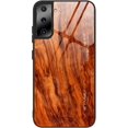 thumbnail image 1 of Wood Grain Tempered Glass Ultra Thin Phone Case for Samsung Galaxy Note 20 Ultra 10 Pro 9, Featured Back Cover(M06,Note 9), 1 of 7