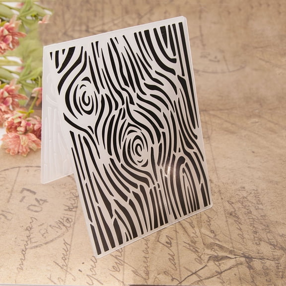 Wood Grain Texture 3D Embossing Folder, Ouginx 5x7 inch 3D Textured Plate Templates for Card Making Scrapbooking Paper Craft Tool