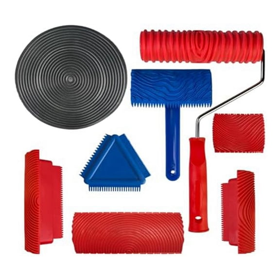 Wood Grain Tool Set,Printed Art Wood Grain Tools Texture Roller,Texture Tools for Interior Wall DIY Design Decoration