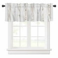 thumbnail image 1 of Wood Grain Valances for Windows White Wood Stripe Texture Simple Style Country Rod Pocket Curtain Valance Window Treatment Short Curtains for Kitchen Living Room, 42"x12", 1 of 5