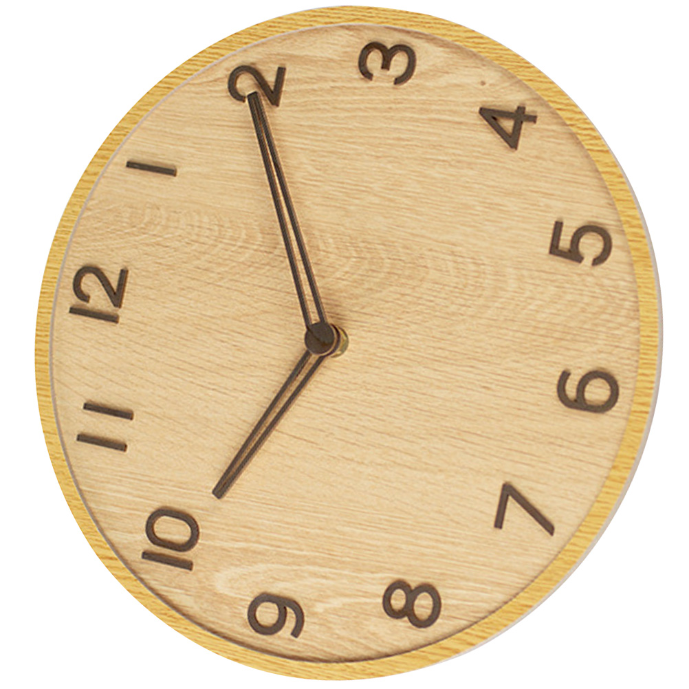 Wood Grain Wall Clock Large Clocks for Living Room Decor Decorative