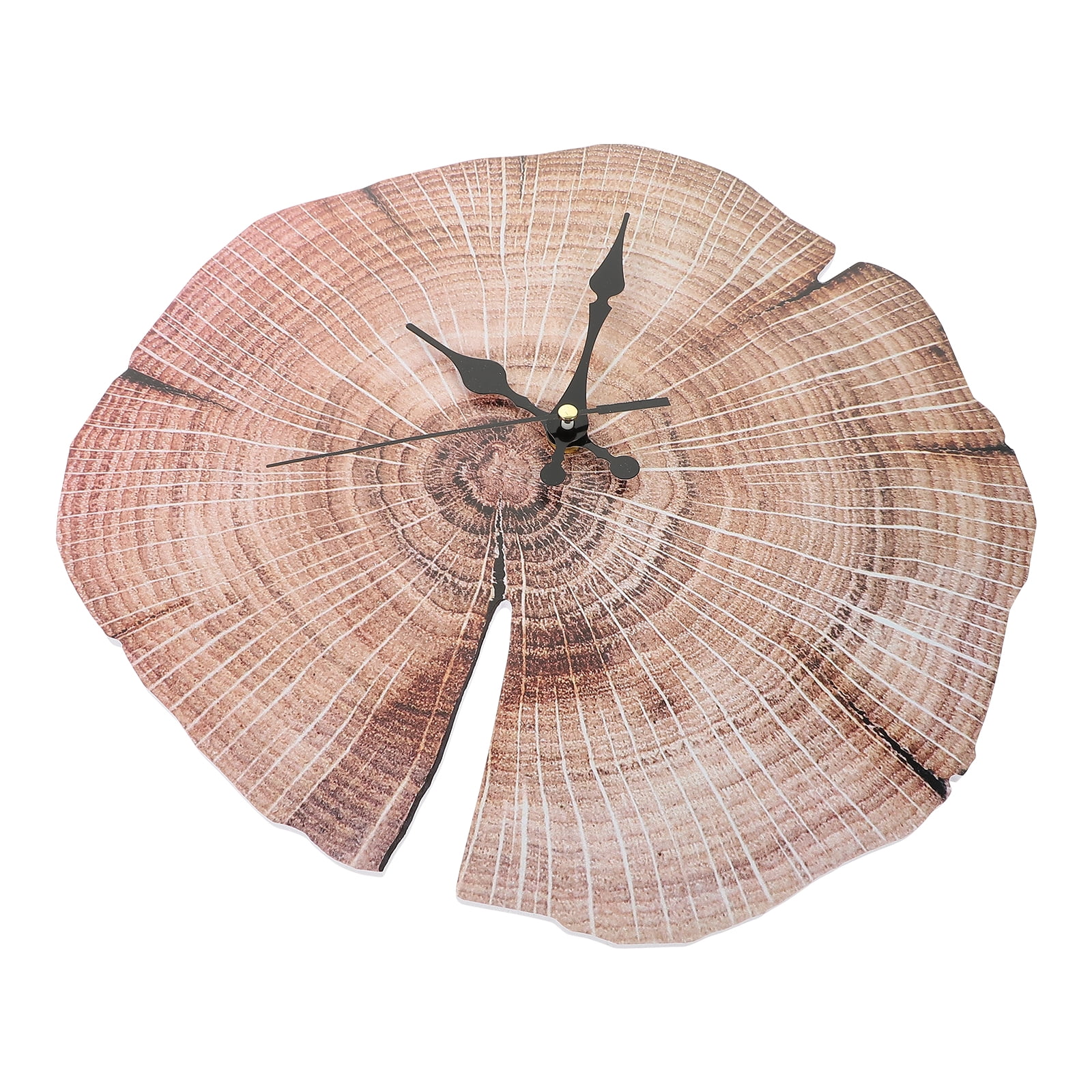 Wood Grain Wall Clock Operated Vintage Clock Rustic Farmhouse Roman