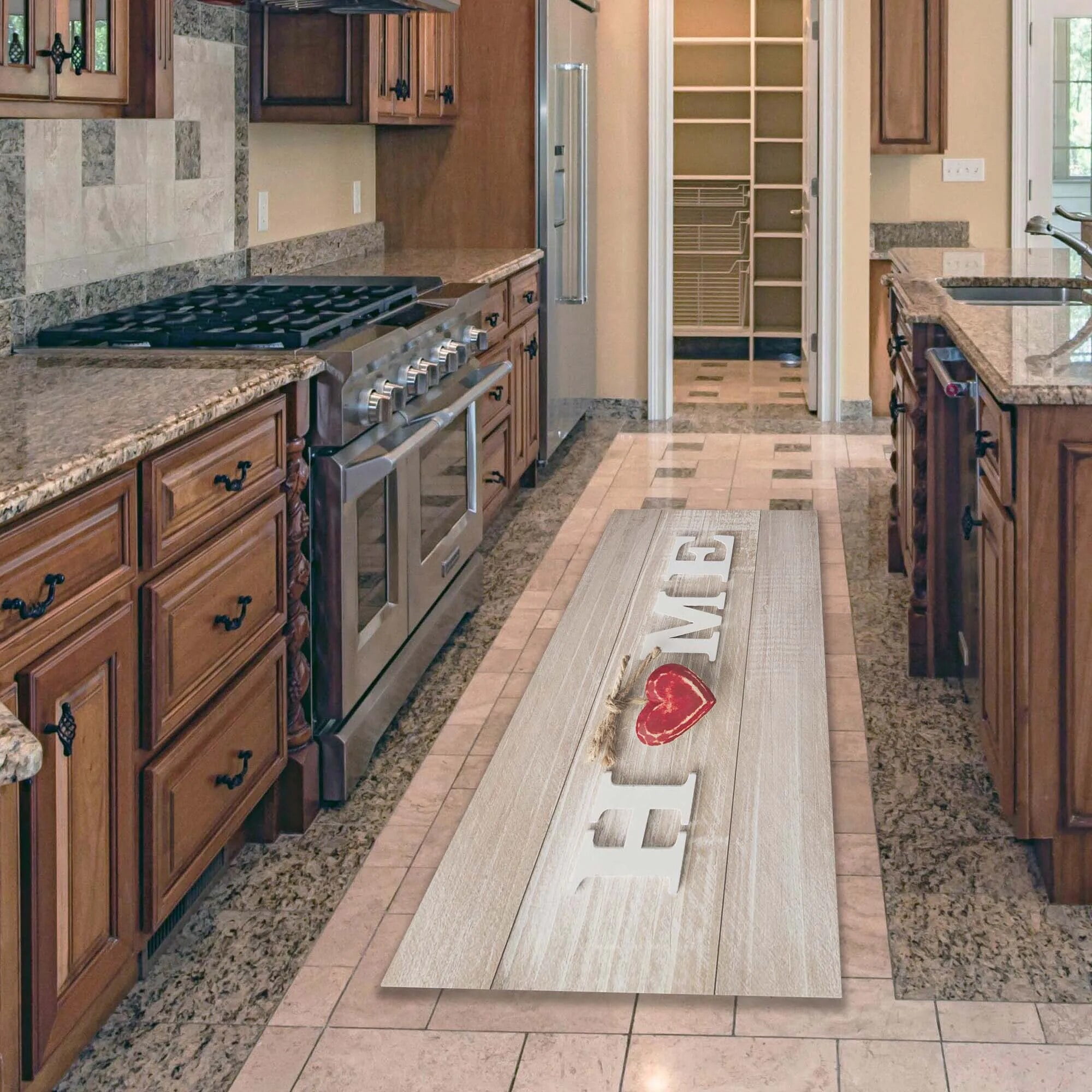 Wood Grain Wood Kitchen Rug Anti Slip Mat Home Decor Carpet Welcome ...