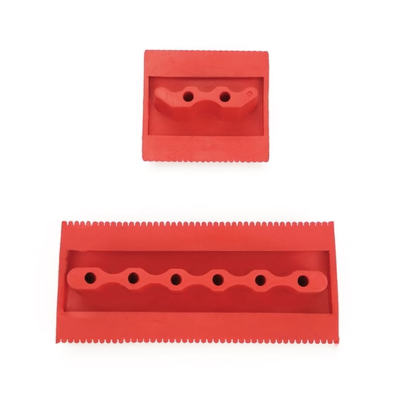 OATIPHO Wood Graining Tool, Red, Vivid Effects, Skid-Proof Design for Decoration 4Pcs