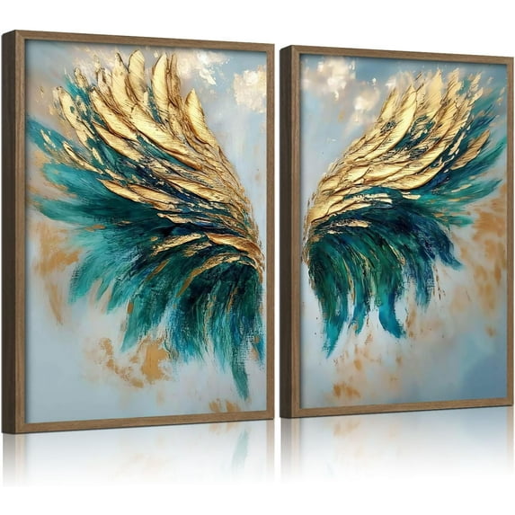 Wood Green Black Abstract Canvas Wall Art - Deep Space Artwork - Modern Decorative Abstract Prints Posters - Living Room Bedroom Decorative Paintings Gallery Style Wall(Only canvas)