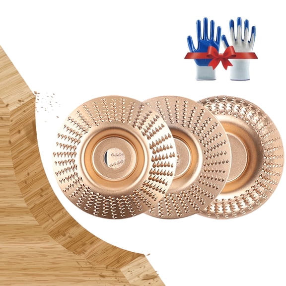 Wood Grinding Disc for Angle Grinder, 3PCS 4" Grinding Wheels, Wood Carving Sanding Disc for Polishing, Grinding, Shaping & Wood Cutting