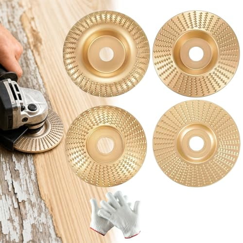 Wood Grinding Wheels, Wood Carving Disc, Upgrade Angle for 4" or 4 1/2" Angle Grinder with 5/8" Arbor For Wood Cutting, Shaping, Carving and Sanding