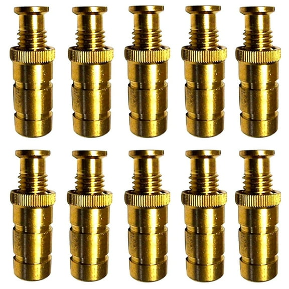 Woodgrip 10 Pack Brass Pool Cover Anchors for Concrete - Universal Fit for Inground Pool Safety Covers - Easy Installation Closing Kit - Safety Covers - Rust Resistant Anchors