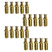 Wood Grip 20 Pack Pool Cover Anchors Concrete and Pavers Deck - Universal Size Fits 3/4" Hole - for Pool Safety Cover Installation - Durable Brass Pool Cover Anchors and Head Screw Bolts