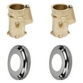 thumbnail image 1 of Wood Grip | Anchor and Escutcheon Pool Rail Set | 4'" Anchor for 1.90" Outer Diameter Tubing | Brass Inground Pool Anchor | Anchor-Escutcheons Set | Escutcheon Ring and Pool Anchors (2 Pack), 1 of 6