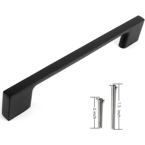 Wood Grip Aviano Collection 10 Pack - 5"" Hole Center Matte Black Pulls