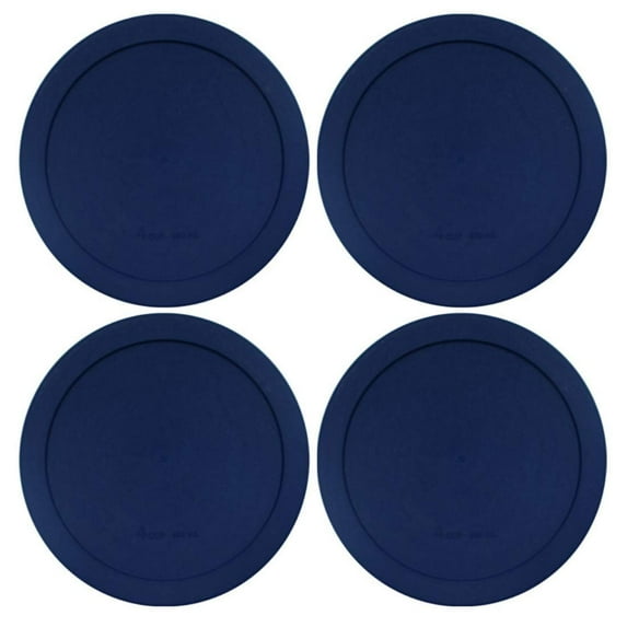 Wood Grip - Lids for Pyrex and Anchor Round Glass Containers - Lids For Pyrex Glass Containers - Replacement Lids (Blue, 4 Cups, 4 Pack)