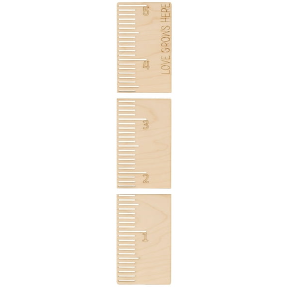 Wood Growth Chart for Wall 5 feet, Pack of 3 Height Chart for Kids, Wall Ruler for Nursery Decor & Preschool Classrooms, by Woodpeckers