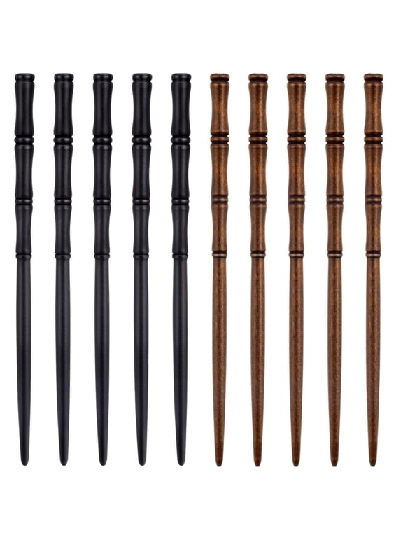 Wood Hair Sticks,Vintage Bamboo Shape Hair Chopsticks,10 Pcs Chinese Hairpin,Retro Simple Wooden Hair Sticks for Women Hair Accessories,Classical Hair Pins Stick