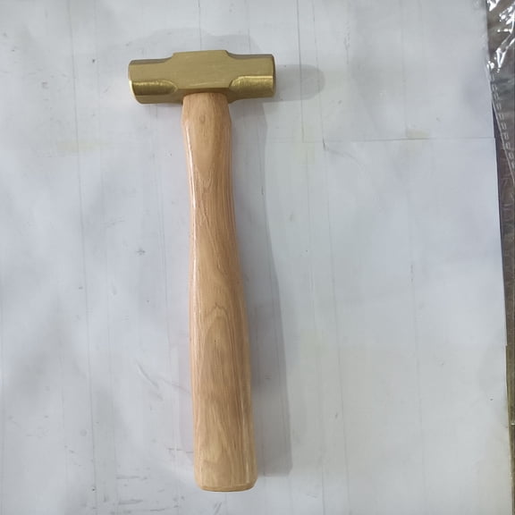 Wood Hammers with Brass Head for Jewelry Tools Golden 298x76x30mm