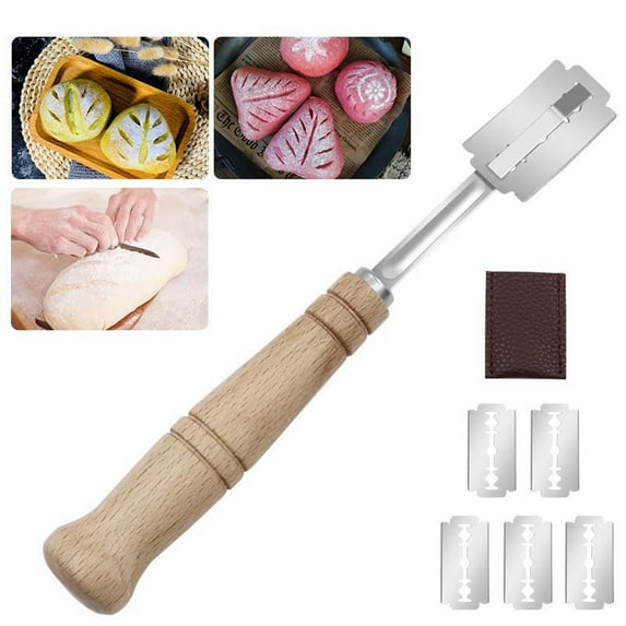 Wood Handle Bread Cutter Slashing Tool For Bread Shaping And Dough Scoring Baking Supplies For Homemade Bread