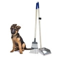 thumbnail image 1 of Wood Handle Pooper Scooper Durable Solid Metal Poop Tray With Rake 36.75" Long Handled Scoop | Great For Large Or Small Dogs No Assembly Required Better The Than Plastic, 1 of 6