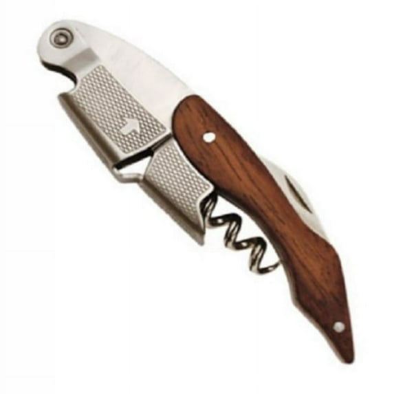 Wood Handle Professional Corkscrew Double Hinge Waiters Wine Bottle Opener CH003