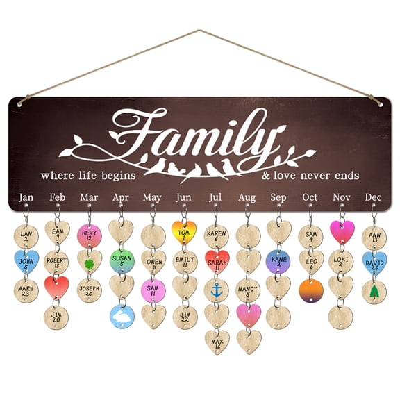 Wood Hanging Board with Hemp Rope for Birthday Party Decoration Rectangle with Word Bird 120x400x5mm for DIY
