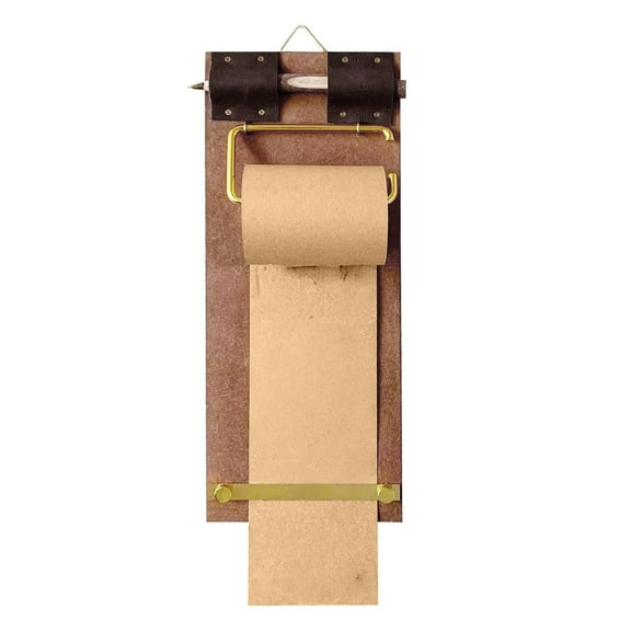 Wood Hanging Memo Board,Wall Mounted Note Paper Dispenser with a 160 Foot roll of Paper Included for Notes Reminders Ready To Use Home Message Center