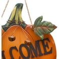 thumbnail image 1 of Wood Harvest Pumpkin Welcome Sign Indoor Outdoor Harvest Fall Thanksgiving Hanging Pumpkins Plaque Wall Door ations, 1 of 5