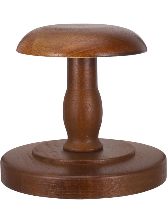 Wood Hat Display Stand, Vintage Hat Holder Freestanding Table Hat Rack Antique Hat Holder Hat Support Rack Mushroom Hat Display for Wig, Cap, Hat