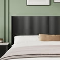 thumbnail image 1 of Wood Headboard King Size Headboard Only, 80.3" Wide Wooden Headboard King Size, Farmhouse King Headboard Only, Wall Mounted Headboard King, King Size Headboards, Boho Headboard, Black, 1 of 8