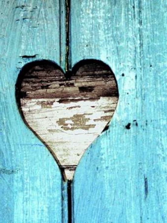 Wood Heart Canvas Art - Gail Peck (18X24)