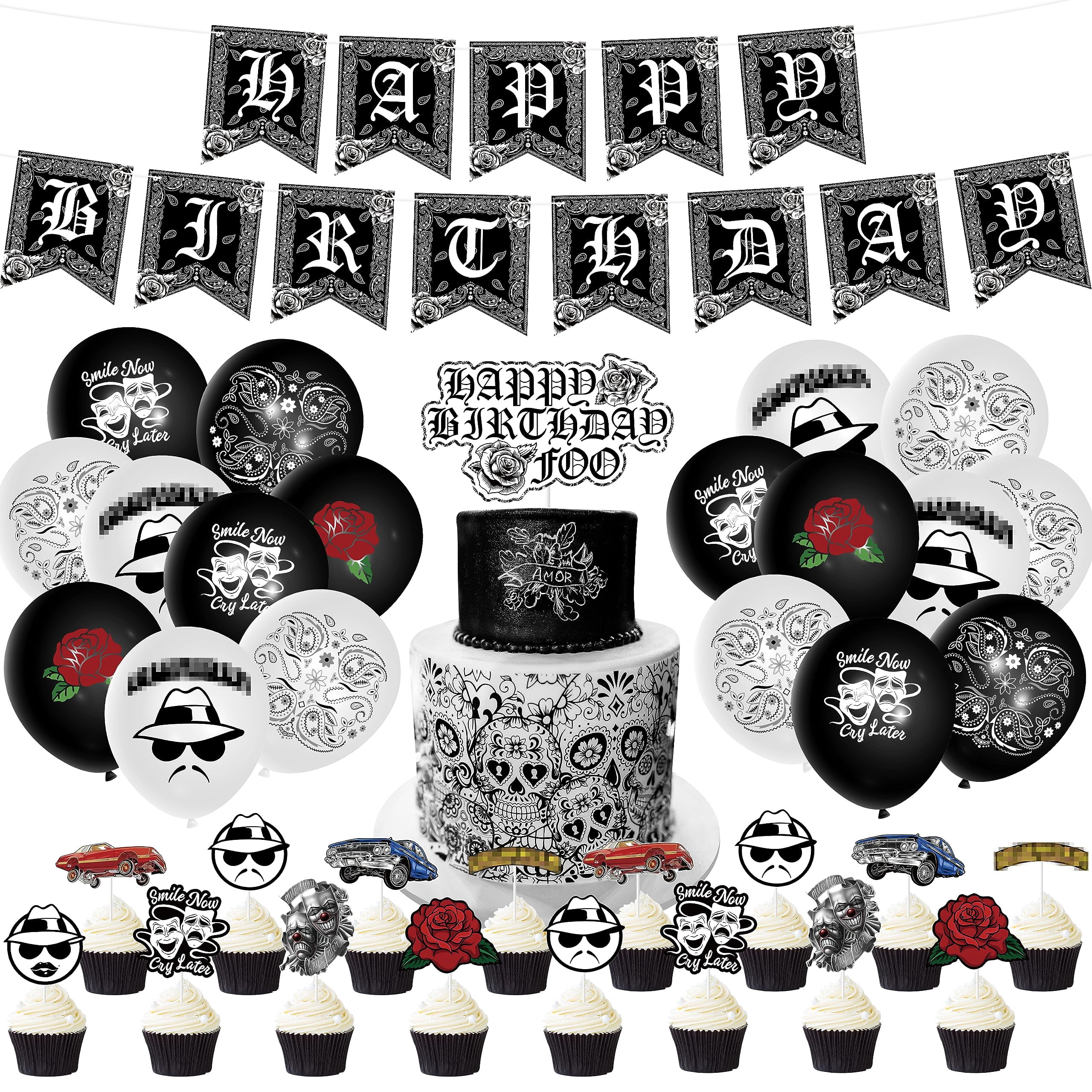 Wood Homing 51PCS Cholo Birthday Party Decorations, MDH1Early 2000s
