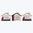 thumbnail image 1 of Wood House Christmas Tabletop Signs with Cardinal, Assorted Color - 3 Piece, 1 of 1