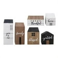 thumbnail image 1 of Wood House Shaped Village Tabletop Signs - 6 Piece, 1 of 1