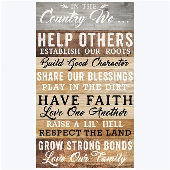 Wood In the Country Wall Plaque