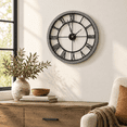 Wood Industrial Roman 24 Inch Farmhouse Wall Clock Rustic Decorative ...