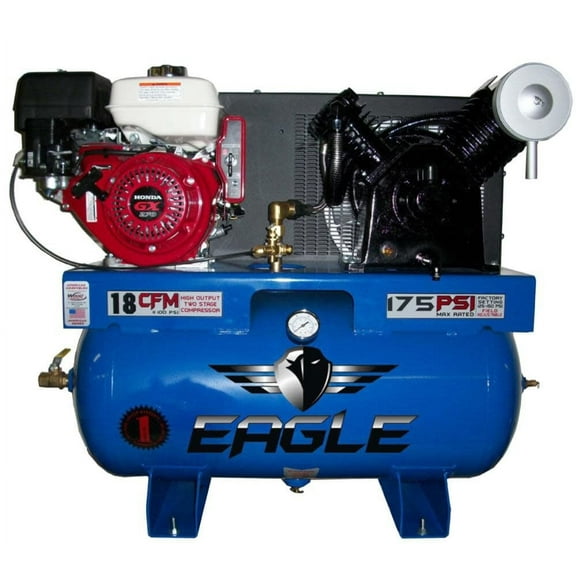 Wood Industries 9G30TRK Iron 9HP 175 PSI 1-Stage 2 Cylinder Oil Lube Air Compressor 30 gal