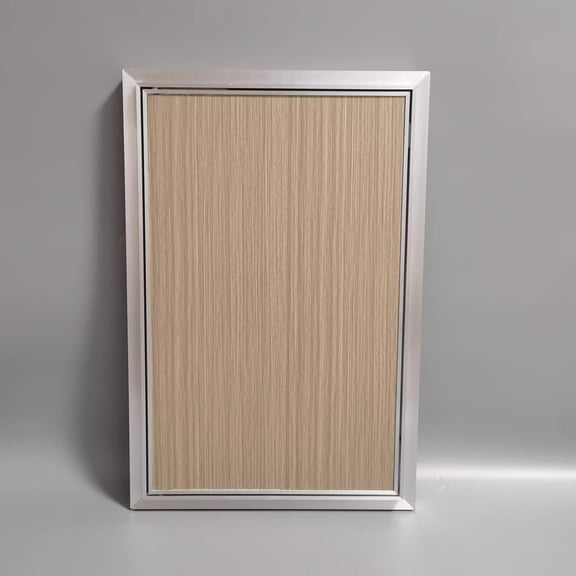 Wood Inlay Access Panel with Aluminum Frame, Drywall/Wall Recessed Access Door Concealed, Decorative Hatch Inspection Panels Touch to Open(14x14in (35x35cm))
