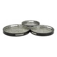 thumbnail image 1 of Wood Inlay Tray Set Of 3 Stylish Serving Trays, 1 of 2
