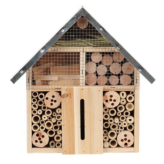 Wood Insect Hotel Natural Wood Insect House Bee Butterfly Ladybug Garden Shelter Garden Decor