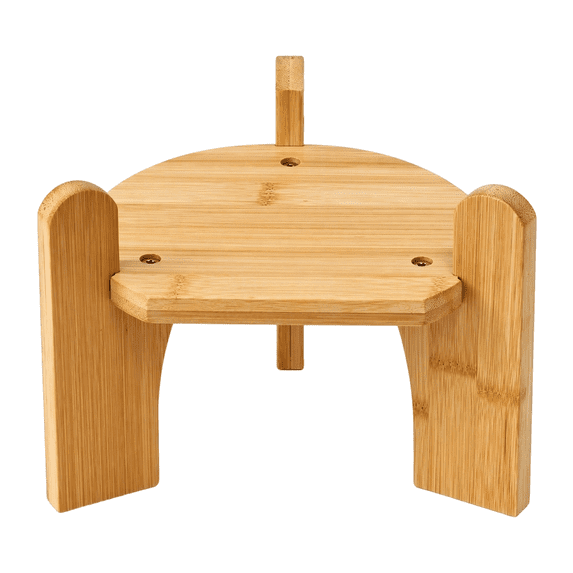 Wood Jar Display Stand, Round Desktop Wooden Riser, Freestanding ...