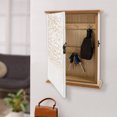 thumbnail image 1 of Wood Key Holder Storage Box Wall Mounted Key Cabinet Key Rack Versatile Key Holder Storage Box Space Saving Key Cabinet Key Rack for Home Hangable Key Hook Holder, 1 of 10