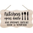 Wood Kitchen Hanging Sign - Kitchen Open Daily (Charcuterie Theme ...
