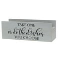 thumbnail image 1 of Wood Kitchen Organizer L "Take One or do the Dishes.." Black Script - Gray, 1 of 9