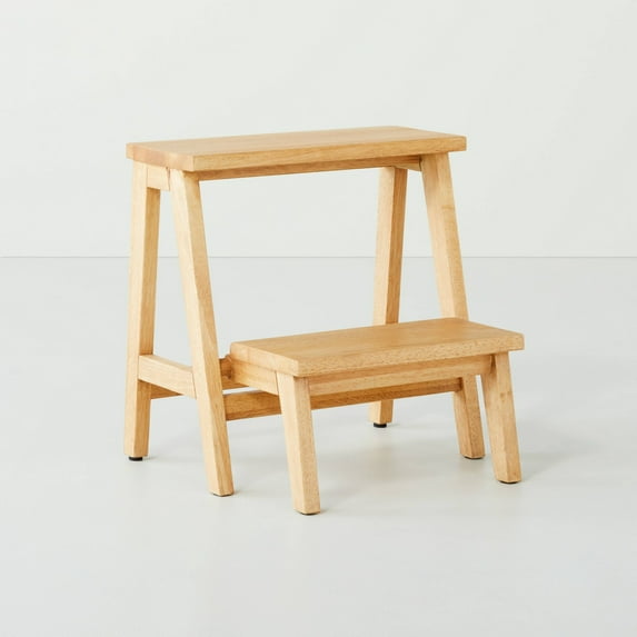 Wood Kitchen Step Stool Natural - & Hand with Magnolia